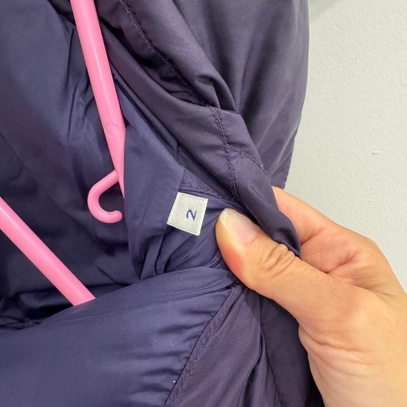 Authentic Moncler Purple Peplum Hooded Coat Women’s Size 2 - Picture 6 of 13